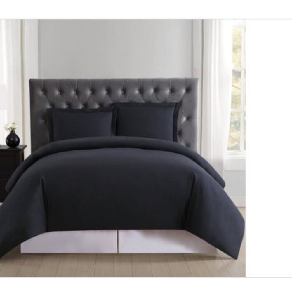 Truly Soft Everyday Duvet Cover Set, Full/Queen - Black